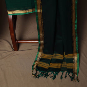 Dharwad Mercerised Cotton 3pc Unstitched Dress Material Suit Set with Woven Border 23