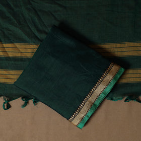 Dharwad Mercerised Cotton 3pc Unstitched Dress Material Suit Set with Woven Border 23