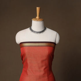 Dharwad Mercerised Cotton 3pc Unstitched Dress Material Suit Set with Woven Border 25
