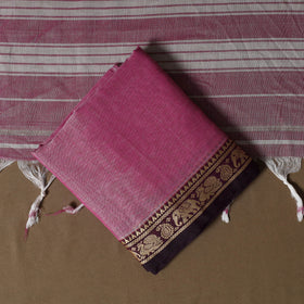 Dharwad Mercerised Cotton 3pc Unstitched Dress Material Suit Set with Woven Border 27