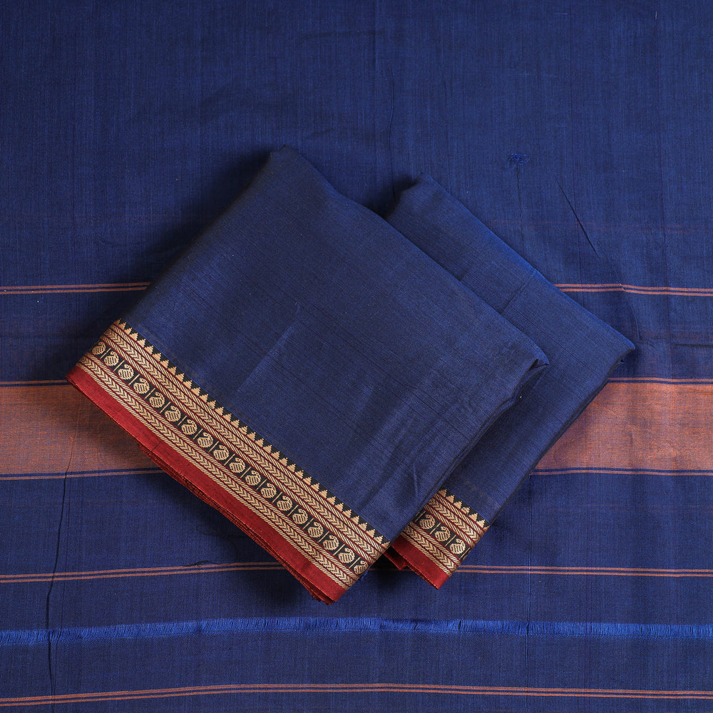 Blue - 3pc Cotton Dharwad Dress Material 08