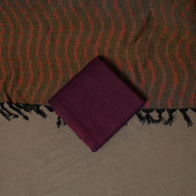 Pochampally Ikat Cotton 3pc Unstitched Dress Material Suit Set 03