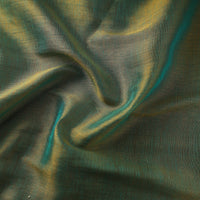 Green - Bengal Fine Tissue Zari Plain Fabric 02