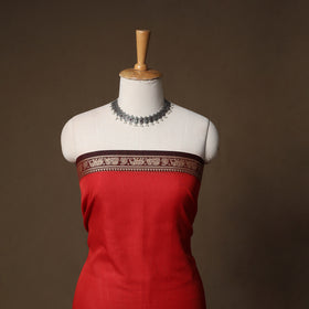 Dharwad Mercerised Cotton 3pc Unstitched Dress Material Suit Set with Woven Border 33