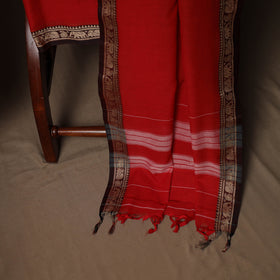 Dharwad Mercerised Cotton 3pc Unstitched Dress Material Suit Set with Woven Border 33