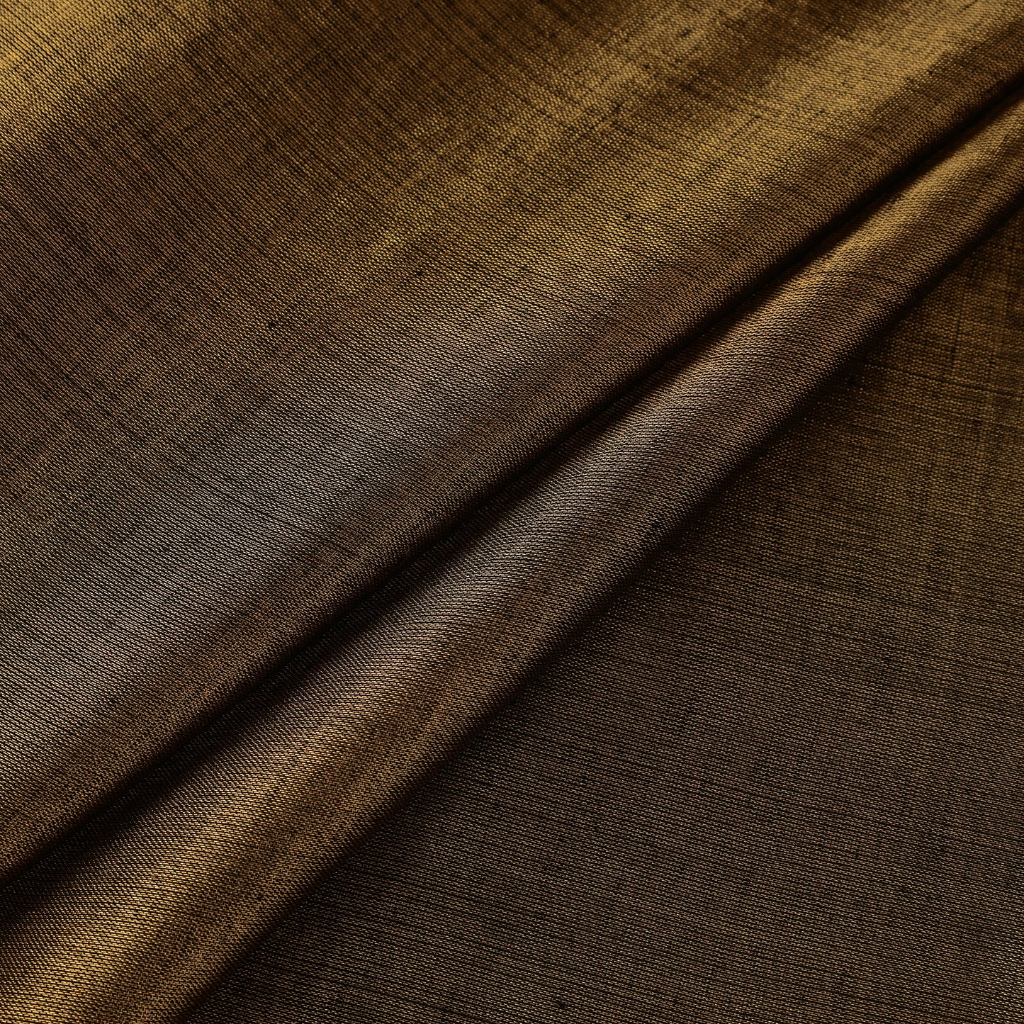 Brown - Bengal Fine Tissue Zari Plain Fabric 03