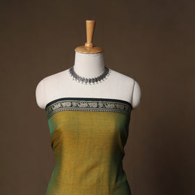 Dharwad Mercerised Cotton 3pc Unstitched Dress Material Suit Set with Woven Border 34