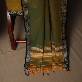 Dharwad Mercerised Cotton 3pc Unstitched Dress Material Suit Set with Woven Border 34