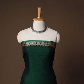 Dharwad Mercerised Cotton 3pc Unstitched Dress Material Suit Set with Woven Border 35
