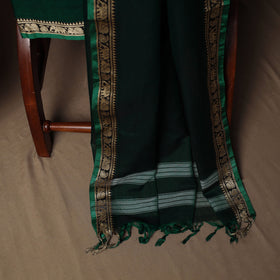 Dharwad Mercerised Cotton 3pc Unstitched Dress Material Suit Set with Woven Border 35