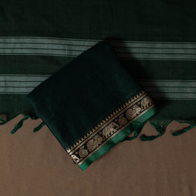 Dharwad Mercerised Cotton 3pc Unstitched Dress Material Suit Set with Woven Border 35