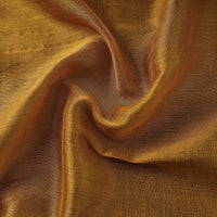 Yellow - Bengal Fine Tissue Zari Plain Fabric 07