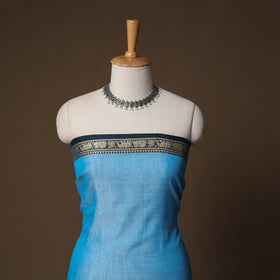 Dharwad Mercerised Cotton 3pc Unstitched Dress Material Suit Set with Woven Border 36
