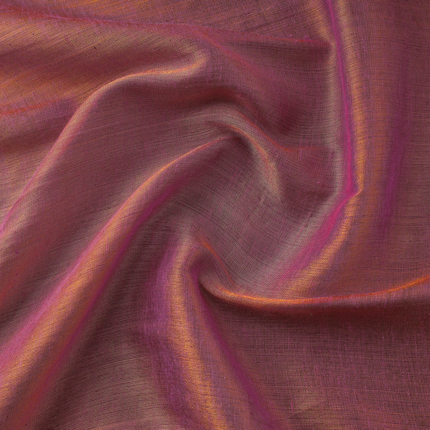 Pink - Bengal Fine Tissue Zari Plain Fabric 08