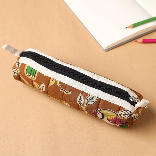 Handcrafted Quilted Cotton Multipurpose Pencil Pouch 04