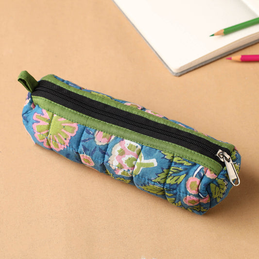Handcrafted Quilted Cotton Multipurpose Pencil Pouch 06