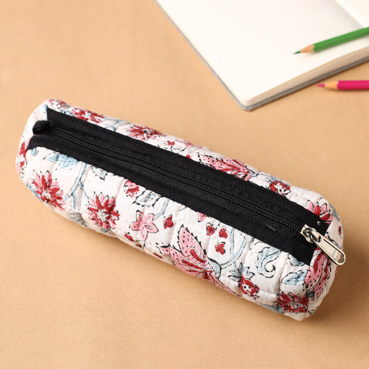 Handcrafted Quilted Cotton Multipurpose Pencil Pouch 15