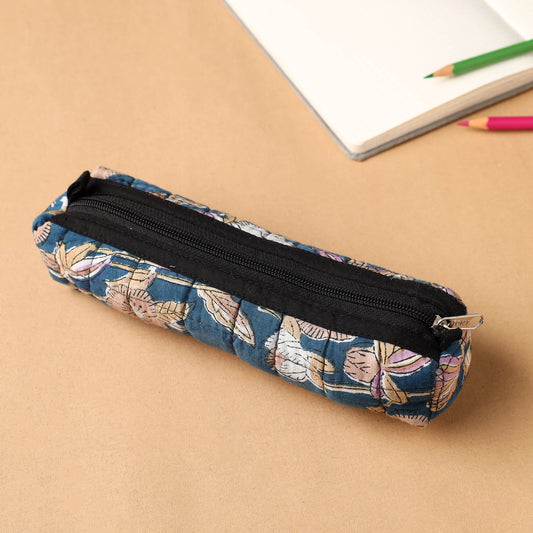 Handcrafted Quilted Cotton Multipurpose Pencil Pouch 21