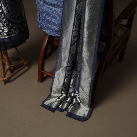 Bandhani Modal Silk Nakshi Zari Work Unstitched Dress Material Set: Kurta,Bottom & Dupatta 03
