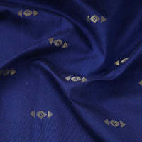 Blue - Zari Buti Spun Dupion Viscose Silk Plain Fabric 06