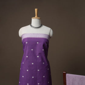 Purple - jacquard cotton 3pc unstitched dress material suit