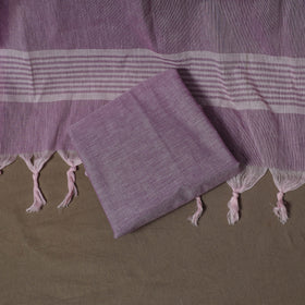 Purple - jacquard cotton 3pc unstitched dress material suit