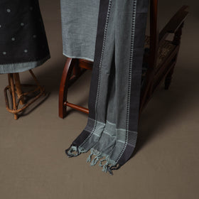 Grey - jacquard cotton 3pc unstitched dress material suit