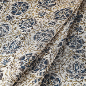 Buy Pedana Kalamkari Block Print Chanderi Silk Fabric 
