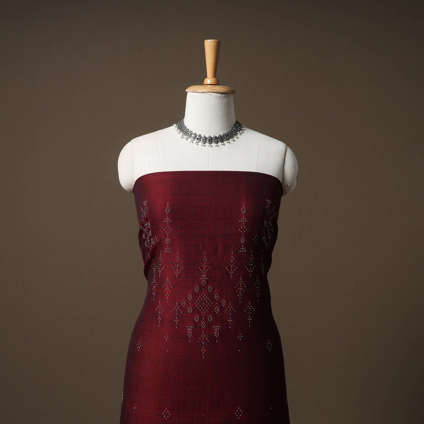 Tangaliya Handwoven Cotton Unstitched Kurta Material (3M) 04