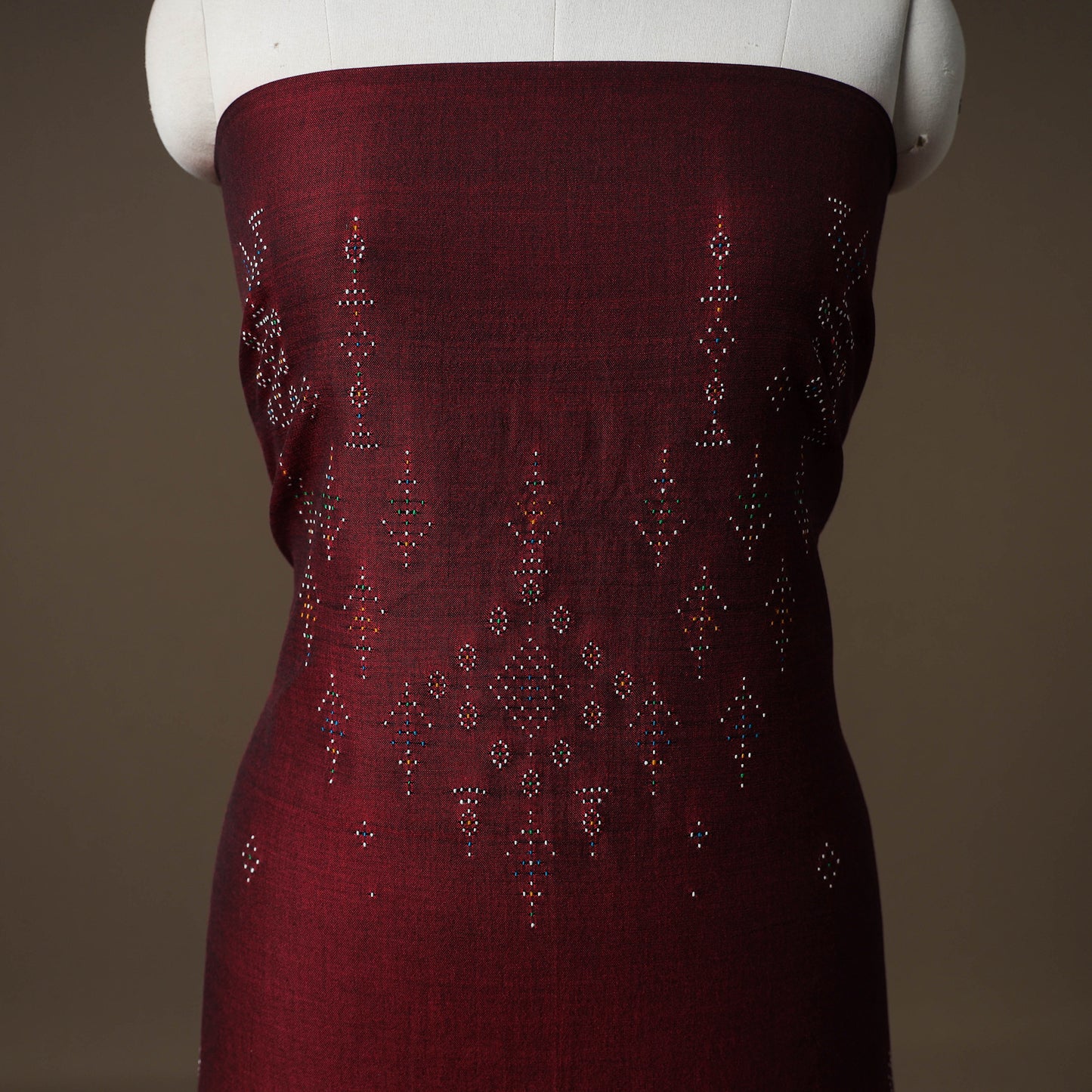 Tangaliya Handwoven Cotton Unstitched Kurta Material (3M) 04