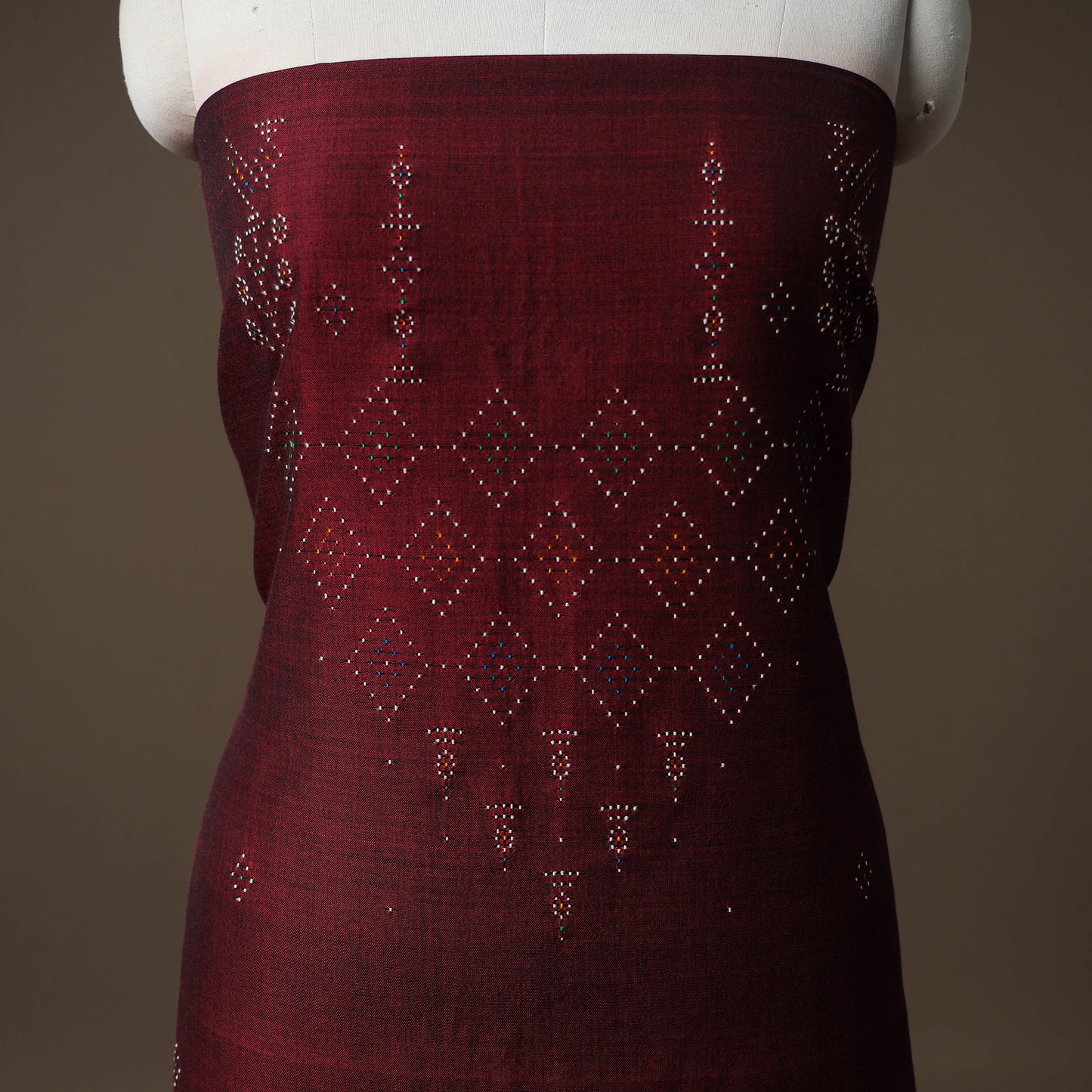 Tangaliya Handwoven Cotton Unstitched Kurta Material (3M) 05