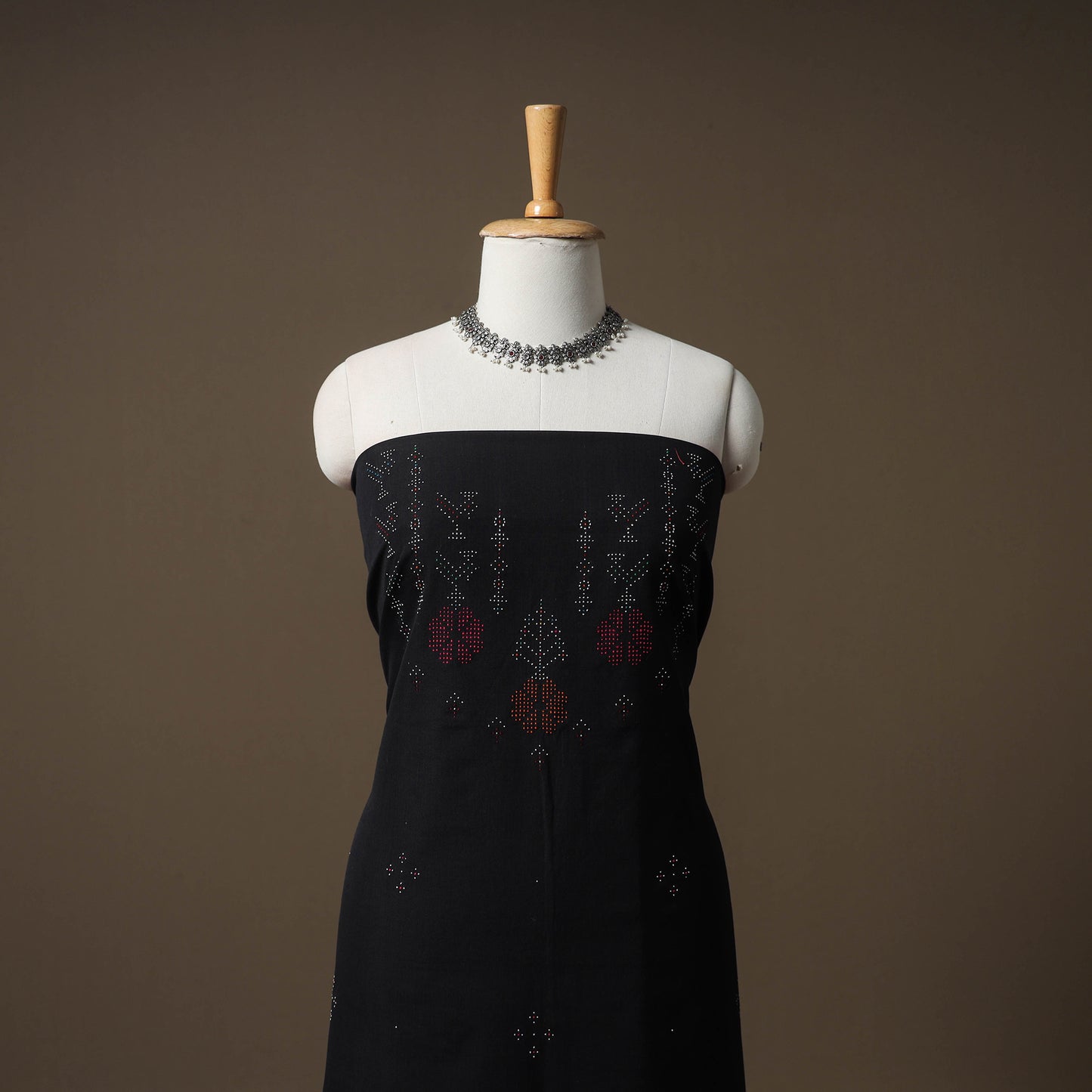 Tangaliya Handwoven Cotton Unstitched Kurta Material (3M) 08