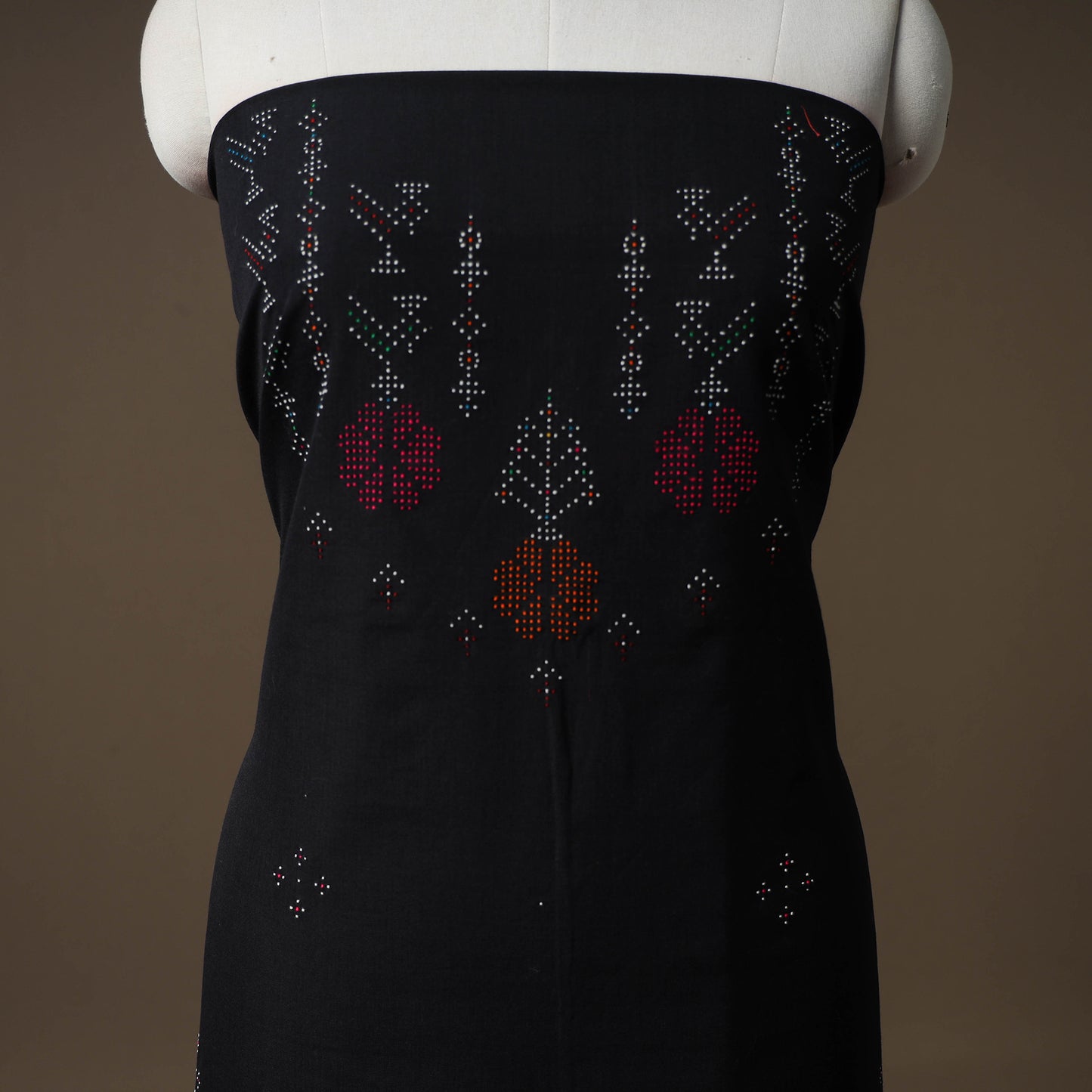 Tangaliya Handwoven Cotton Unstitched Kurta Material (3M) 08