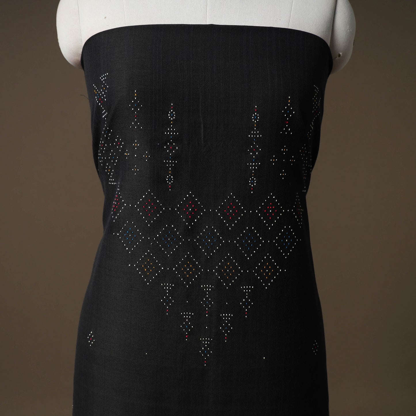 Tangaliya Handwoven Cotton Unstitched Kurta Material (3M) 09