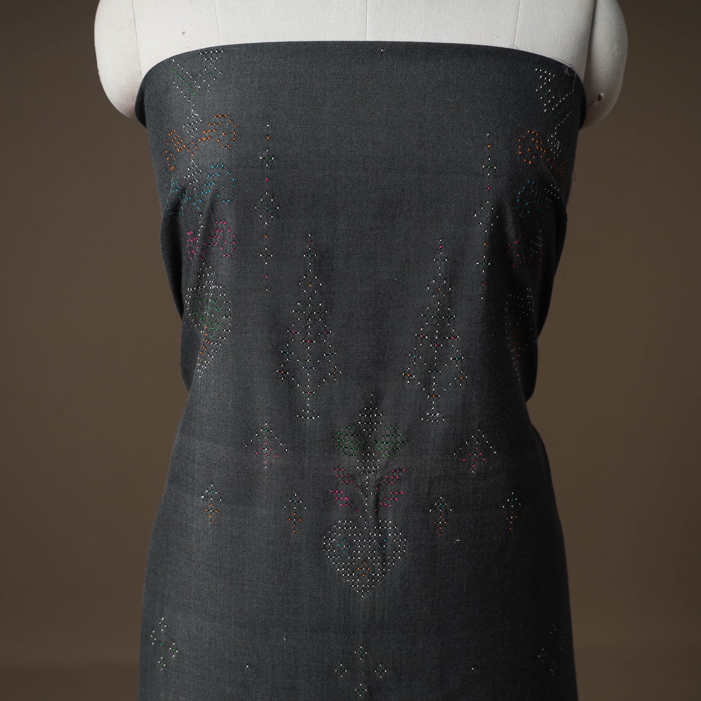 Tangaliya Handwoven Cotton Unstitched Kurta Material (3M) 17