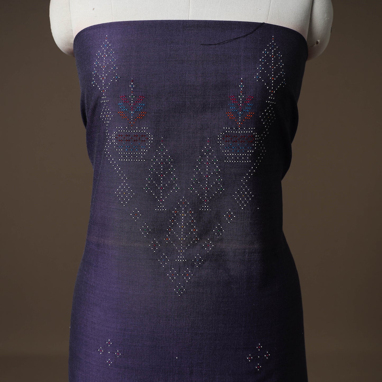 Tangaliya Handwoven Cotton Unstitched Kurta Material (3M) 19