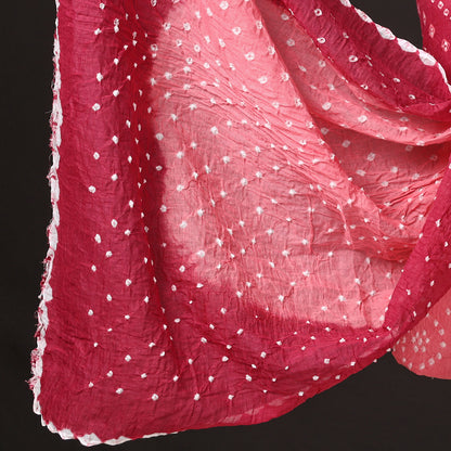 Pink - 3pc Kutch Bandhani Tie-Dye Satin Cotton Suit Material Set 130