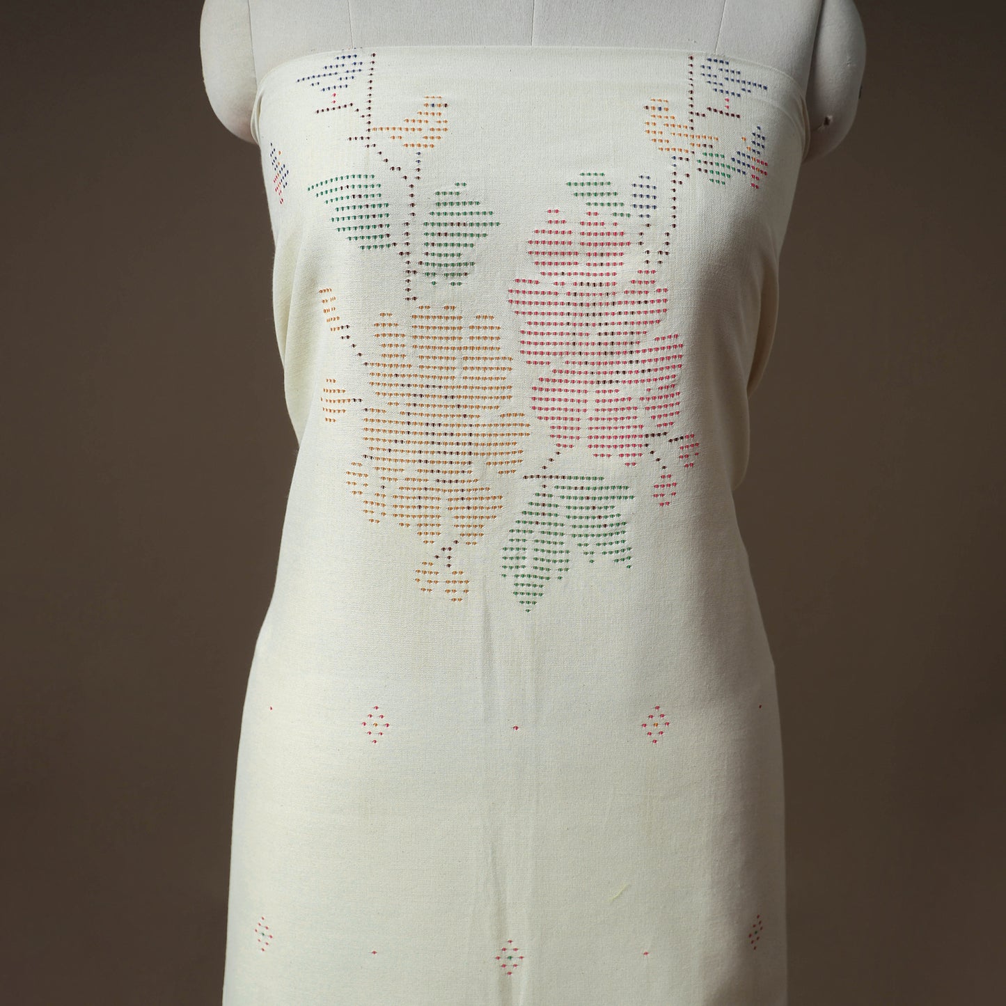 Tangaliya Handwoven Cotton Unstitched Kurta Material (3M) 23