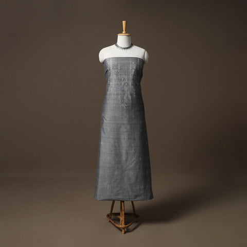 Grey - Tangaliya Handwoven Cotton Unstitched Kurta Material (3M) 25