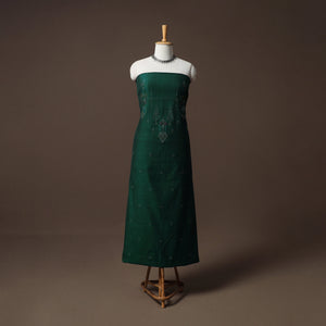 Green - Tangaliya Handwoven Cotton Unstitched Kurta Material (3M) 27