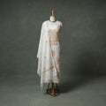 Lucknowi Chikankari Mul Chanderi Unstitched Dress Material: Kurta with Dupatta 14