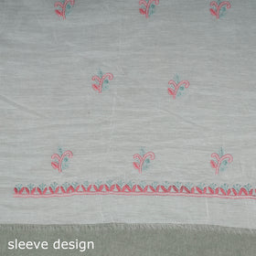 Lucknowi Chikankari Mul Chanderi Unstitched Dress Material: Kurta with Dupatta 17