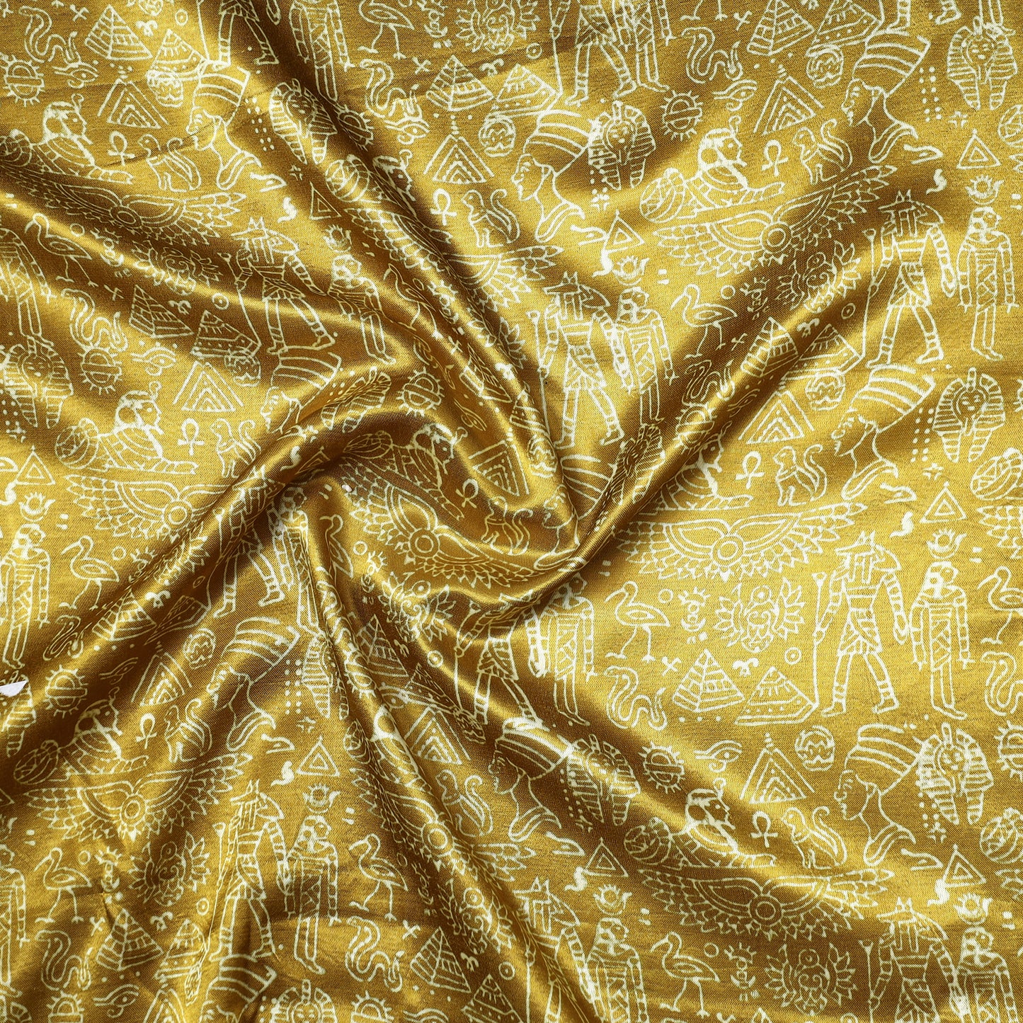 block printed silk fabric