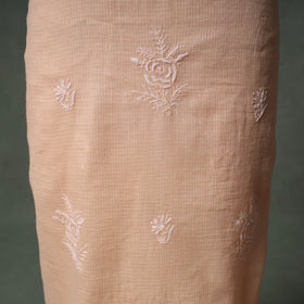 Lucknowi Chikankari Kota Doria Cotton Unstitched Dress Material: Kurta with Dupatta 19