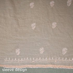 Lucknowi Chikankari Kota Doria Cotton Unstitched Dress Material: Kurta with Dupatta 19