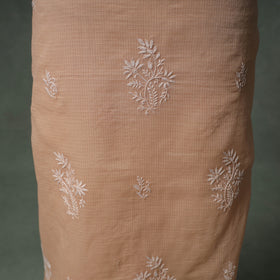 Lucknowi Chikankari Kota Doria Cotton Unstitched Dress Material: Kurta with Dupatta 20