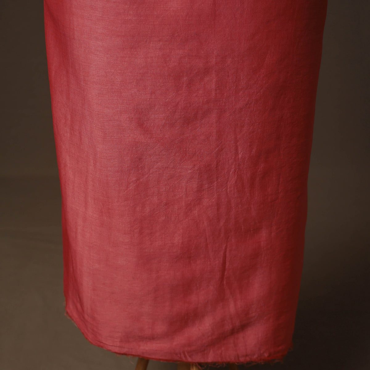 Handpainted Srikalahasti Handloom Chanderi Silk Unstitched Kurta (2.5M) 09