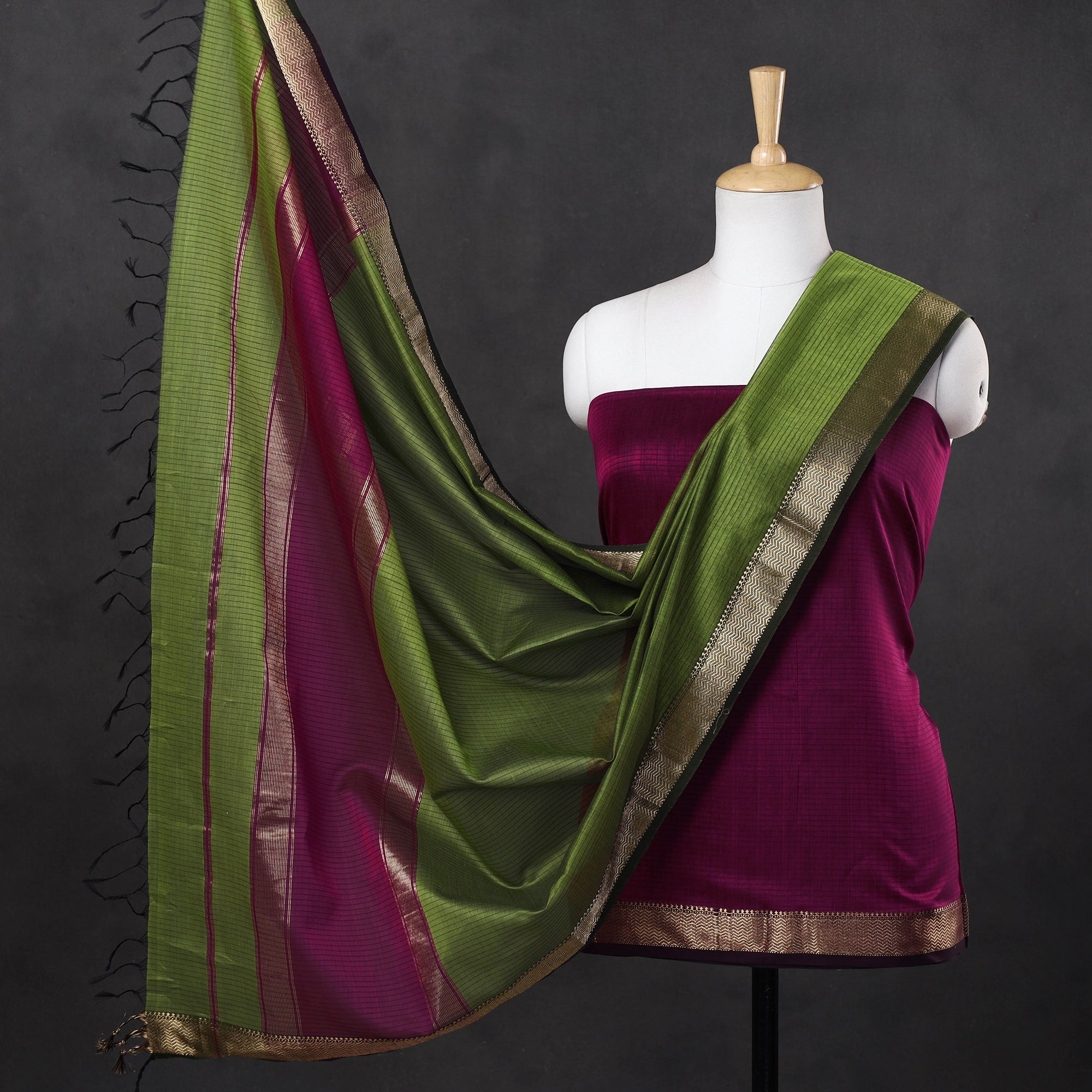 Pure Handloom Mangalagiri Cotton Silk Dress Materials | Cotton silk dress,  Cotton silk, Dress materials