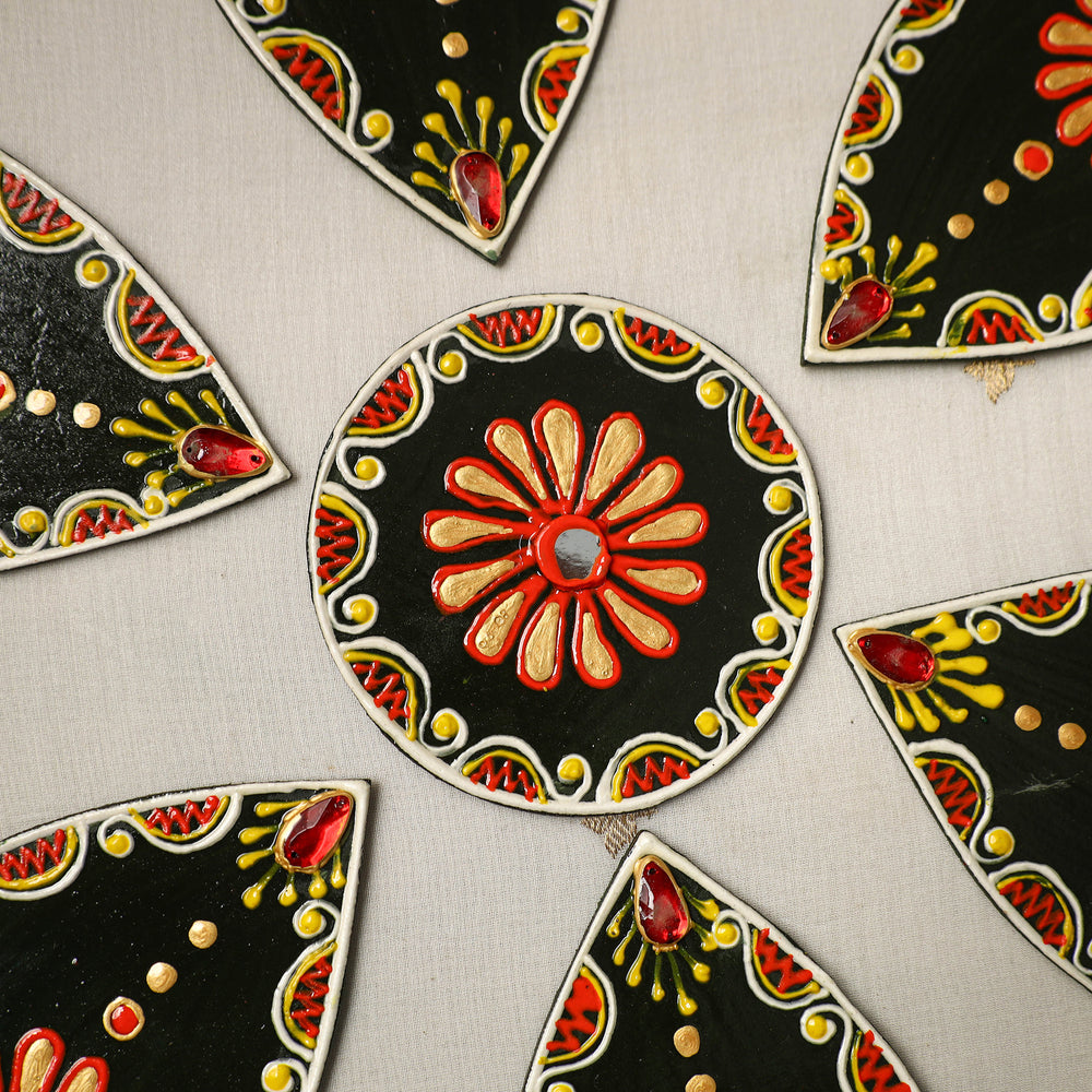 Flower - Traditional Hand Painted Beadwork Decor Rangoli 26