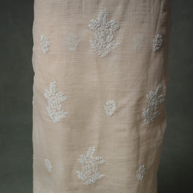 Lucknowi Chikankari Kota Doria Cotton Unstitched Dress Material: Kurta with Dupatta 24